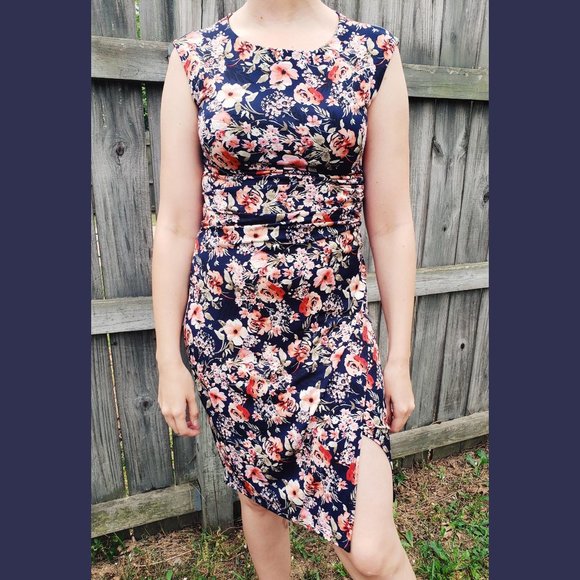 Verse Dresses & Skirts - NWOT VERSE Floral Sexy Midi dress in Navy